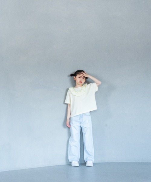 LOWRYS FARM（ローリーズファーム）の「デニムストレートパンツ　254498（デニムパンツ・キッズ・グレー/ライトブルー/ワンウォッシュ・110cm/120cm/130cm/140cm/150cm）」の22枚目の写真