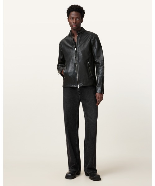 CORA LEATHER SNAP BACK COLLAR JACKET | CORA レザー スナップ バック