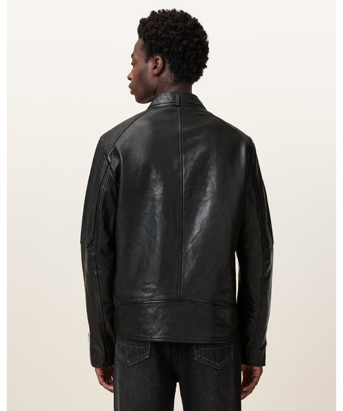 CORA LEATHER SNAP BACK COLLAR JACKET | CORA レザー スナップ