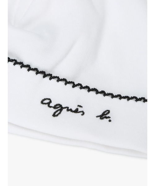 agnes b.（アニエスベー）の「ベビー ロゴ ハット（ハット・キッズ・ブラック・FREE）」の4枚目の写真