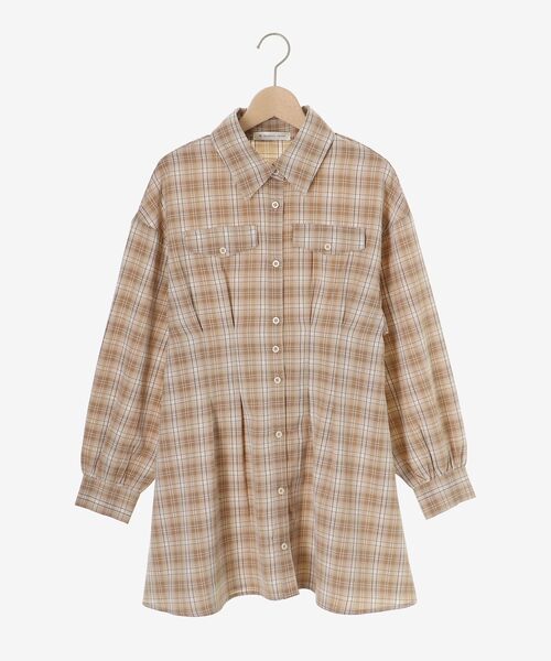 MAJESTIC LEGON（マジェスティックレゴン）の「バックレースアップミニシャツワンピ（シャツワンピース・レディース・ブラック系その他/ホワイト系その他2/ベージュ系その他2/アイボリー/ブルー系その他2・MEDIUM）」の20枚目の写真