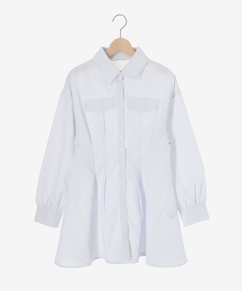 MAJESTIC LEGON（マジェスティックレゴン）の「バックレースアップミニシャツワンピ（シャツワンピース・レディース・ブラック系その他/ホワイト系その他2/ベージュ系その他2/アイボリー/ブルー系その他2・MEDIUM）」の22枚目の写真