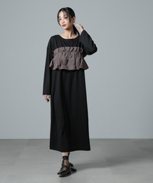 ビスチェレイヤード風カットワンピース