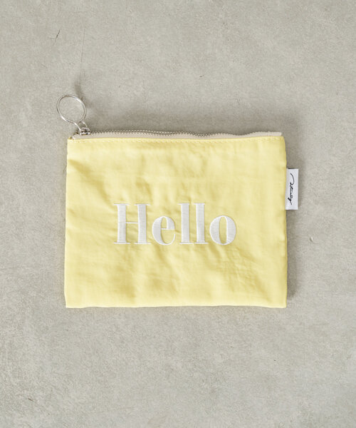 Actually（アクチュアリー）の「ロゴ刺繍フラットポーチ（ポーチ・レディース・ブルー/イエロー・0）」の2枚目の写真