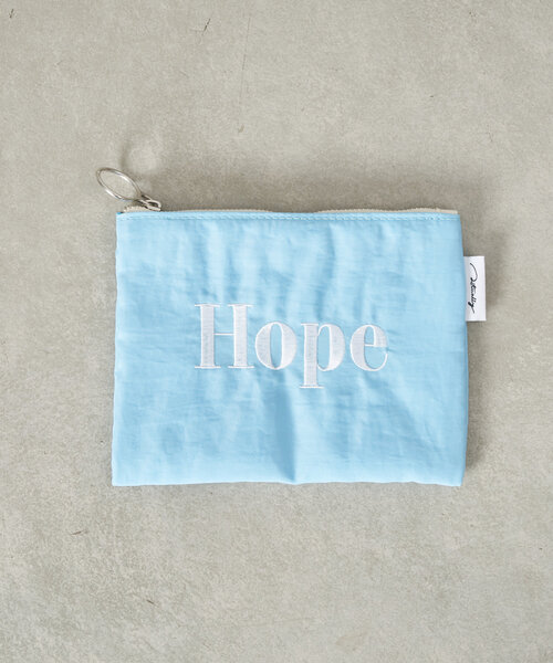 Actually（アクチュアリー）の「ロゴ刺繍フラットポーチ（ポーチ・レディース・ブルー/イエロー・0）」の5枚目の写真