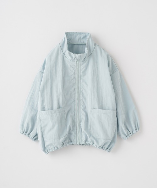 PUPPAPUPO(プッパプーポ)の「バルーンシルエット ウィンドブレーカー 撥水加工(ブルゾン・キッズ・アクア/アイボリー/グレイッシュベージュ・130/120/110/100/90/80)」の7枚目の写真