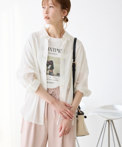 セール】【接触冷感・通気性】お着軽シャツシリーズ/綿ボイルバック