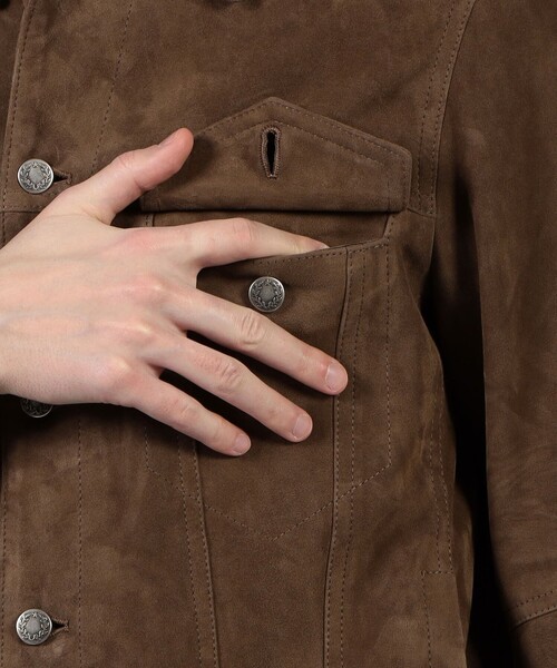 セール】【別注】EMMETI ラムスエード トラッカージャケット（ブルゾン