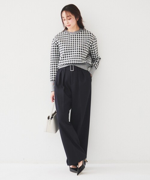 UNTITLED（アンタイトル）の「ベルト付き2タックパンツ（その他パンツ・レディース・ナチュラル/アイボリー/ネイビー・01/02/03/04/44/46/48/50/42/00）」の16枚目の写真