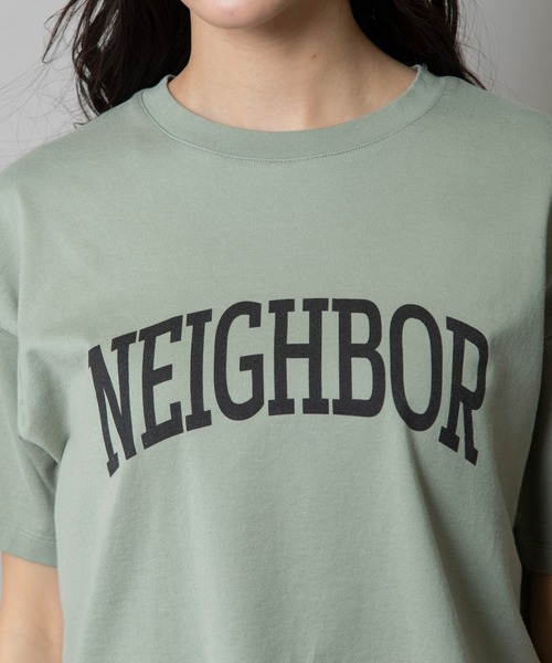 Munich（ミューニック）の「ロゴプリントTシャツ（Tシャツ/カットソー・レディース・モカ/ホワイト/ダークグレー/ライトカーキ・FREE）」の21枚目の写真