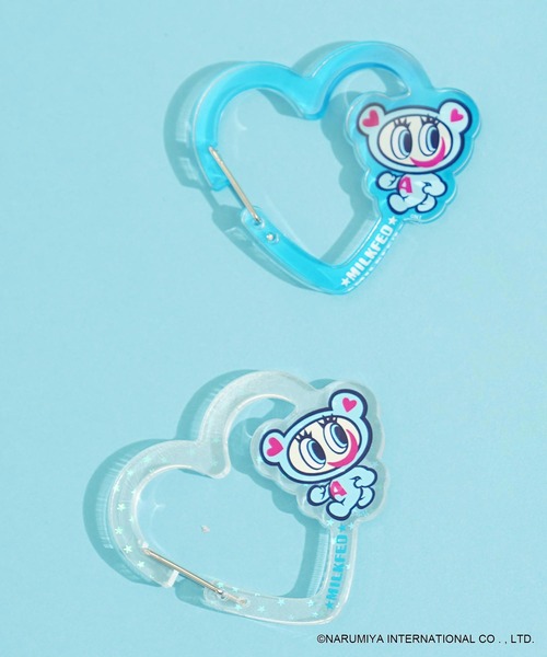 MILKFED.(ミルクフェド)の「MILKFED. × ANGEL BLUE HEART CARABINER(キーホルダー・レディース・クリア/ライトブルー・ONE SIZE)」の3枚目の写真