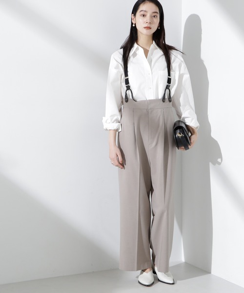 NANO universe（ナノユニバース）の「サスペンダー付きサロペット（サロペット/オーバーオール・レディース・ベージュ/ブラック・S/M）」の18枚目の写真