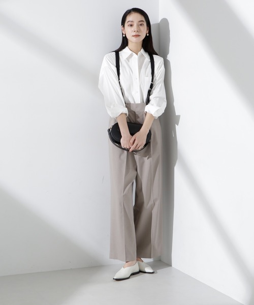 NANO universe（ナノユニバース）の「サスペンダー付きサロペット（サロペット/オーバーオール・レディース・ベージュ/ブラック・S/M）」の20枚目の写真