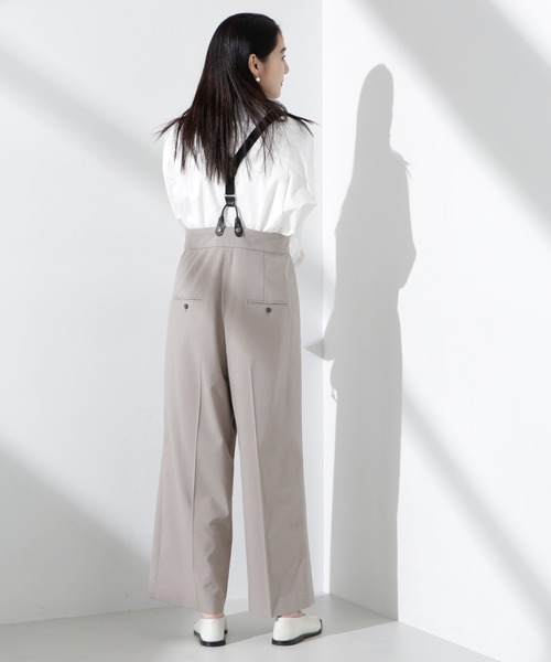 NANO universe（ナノユニバース）の「サスペンダー付きサロペット（サロペット/オーバーオール・レディース・ベージュ/ブラック・S/M）」の12枚目の写真