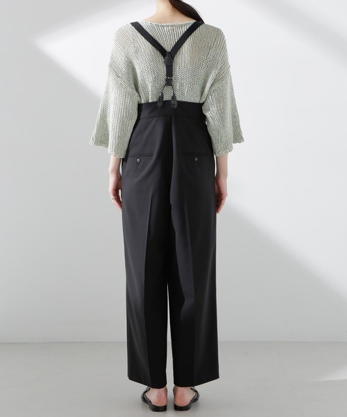 NANO universe（ナノユニバース）の「サスペンダー付きサロペット（サロペット/オーバーオール・レディース・ベージュ/ブラック・S/M）」の15枚目の写真