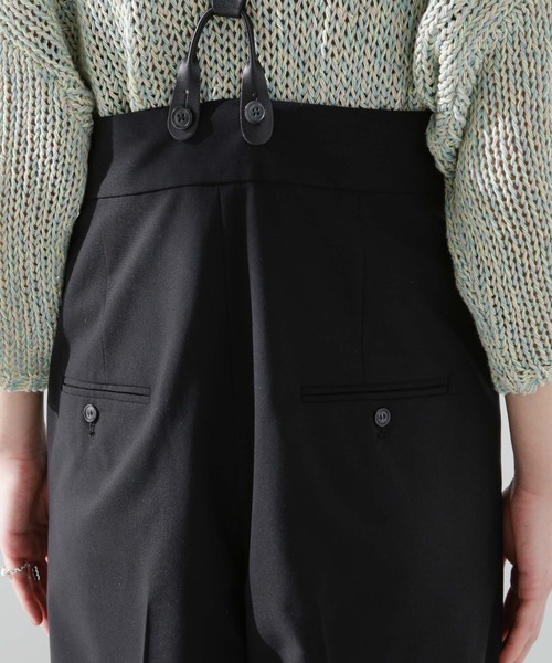 NANO universe（ナノユニバース）の「サスペンダー付きサロペット（サロペット/オーバーオール・レディース・ベージュ/ブラック・S/M）」の7枚目の写真