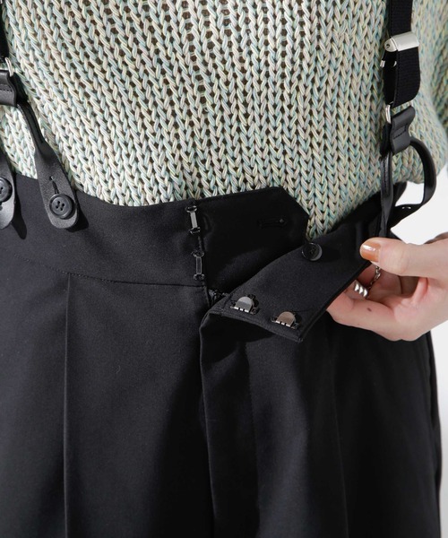 NANO universe（ナノユニバース）の「サスペンダー付きサロペット（サロペット/オーバーオール・レディース・ベージュ/ブラック・S/M）」の8枚目の写真