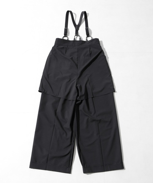 NANO universe（ナノユニバース）の「サスペンダー付きサロペット（サロペット/オーバーオール・レディース・ベージュ/ブラック・S/M）」の9枚目の写真