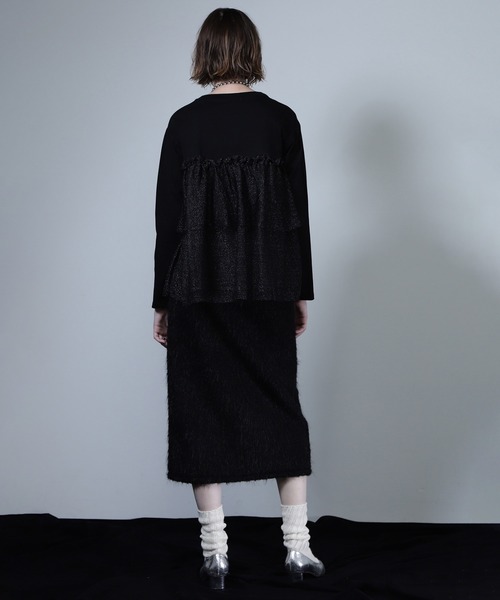 ROSE BUD(ローズバッド)の「【WEB・一部店舗限定】チュールティアードプルオーバー(Tシャツ/カットソー・レディース・ブラック/ホワイト・ONE SIZE)」の15枚目の写真