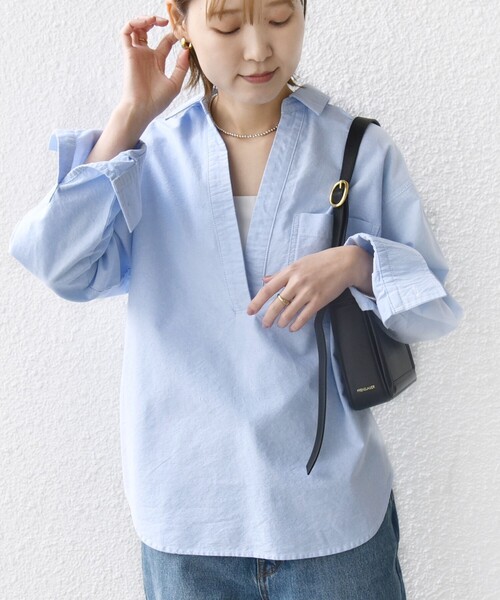 「SHIPS any」 長袖シャツ ONE SIZE ライトブルー レディース SHIPS any 「SHIPS any」 長袖シャツ ONE SIZE ライトブルー