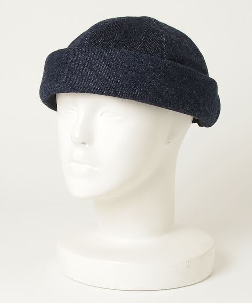 RACAL（ラカル）の「RACAL(ラカル)Denim Roll Cap| デニムロールキャップ RL-25-1377（ニットキャップ/ビーニー・メンズ・その他4/ブラック・F）」の2枚目の写真