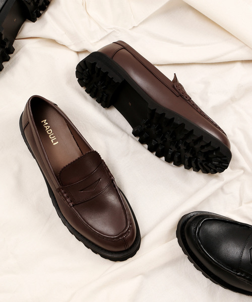 マドゥリ MADULI タンクソールストラップシューズ （DARK BROWN