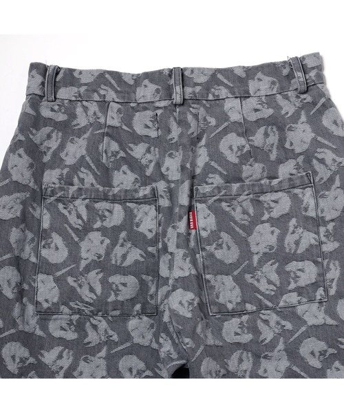 RADIO EVA(ラヂオエヴァ)の「RADIO EVA A273 EVANGELION MONOGRAM JACQUARD DENIM PANTS(デニムパンツ・メンズ・ブラック/インディゴブルー/ホワイト・MEDIUM/LARGE/SMALL)」の12枚目の写真