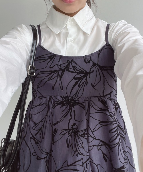 AS KNOW AS plus（アズノゥアズプラス）の「●アソートフラワーデザイン フレアキャミワンピース（ワンピース・レディース・ブラック系/ブラック系その他/アイボリー系・FREE）」の15枚目の写真