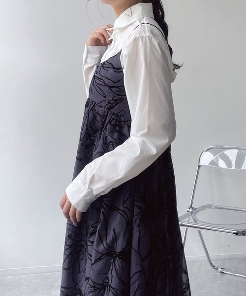 AS KNOW AS plus（アズノゥアズプラス）の「●アソートフラワーデザイン フレアキャミワンピース（ワンピース・レディース・ブラック系/ブラック系その他/アイボリー系・FREE）」の12枚目の写真