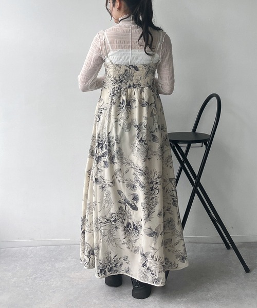 AS KNOW AS plus（アズノゥアズプラス）の「●アソートフラワーデザイン フレアキャミワンピース（ワンピース・レディース・ブラック系/ブラック系その他/アイボリー系・FREE）」の19枚目の写真