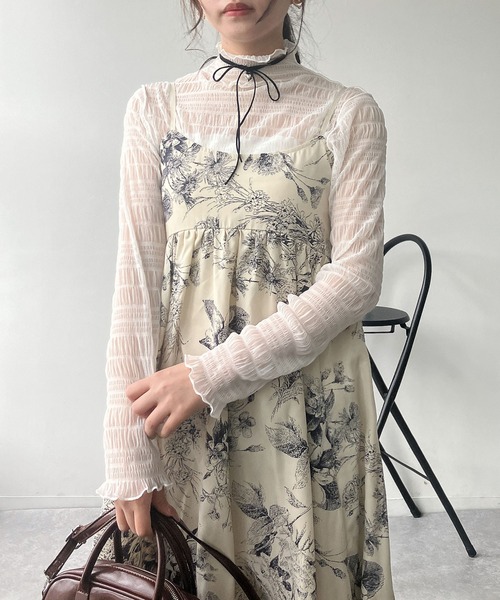 AS KNOW AS plus（アズノゥアズプラス）の「●アソートフラワーデザイン フレアキャミワンピース（ワンピース・レディース・ブラック系/ブラック系その他/アイボリー系・FREE）」の20枚目の写真