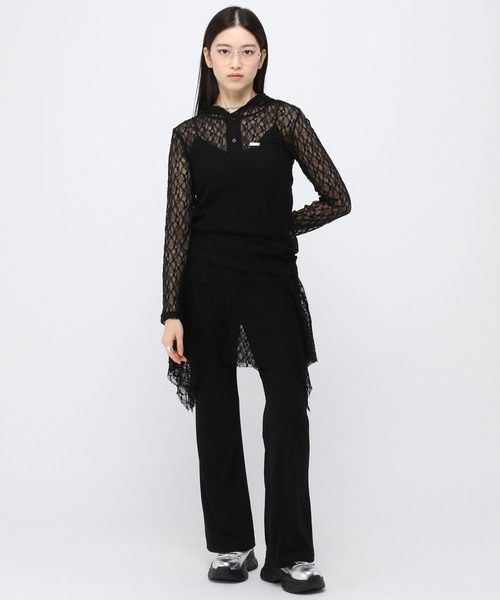 3.3 Field Trip （3.3フィールドトリップ）の「【再入荷】3.3 Field Trip／レイヤードレーススカート（スカート・レディース・ブラック/ホワイト・FREE）」の12枚目の写真