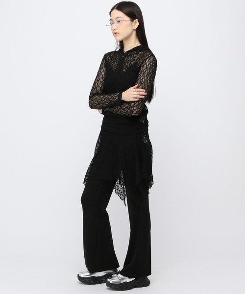 3.3 Field Trip （3.3フィールドトリップ）の「【再入荷】3.3 Field Trip／レイヤードレーススカート（スカート・レディース・ブラック/ホワイト・FREE）」の8枚目の写真