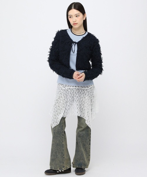 3.3 Field Trip （3.3フィールドトリップ）の「【再入荷】3.3 Field Trip／レイヤードレーススカート（スカート・レディース・ブラック/ホワイト・FREE）」の7枚目の写真