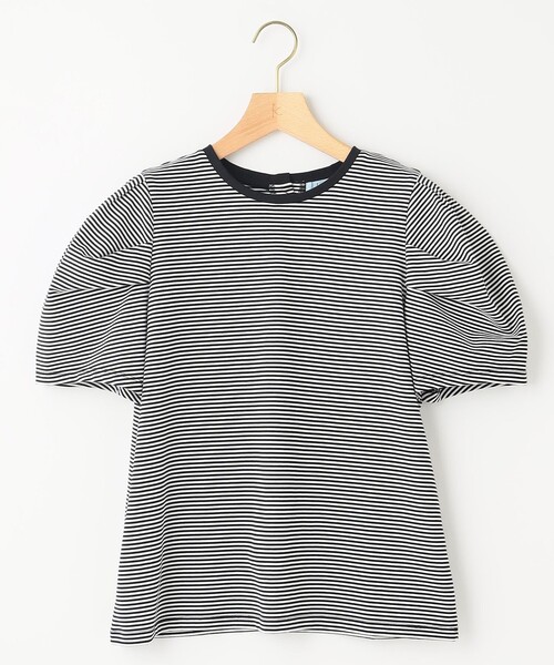 組曲 L(クミキョク オオキイサイズ)の「GIZAコットンタックスリーブ Tシャツ(Tシャツ/カットソー・レディース・ブラック系1/スモーキーグリーン系/アイボリー系/ブラック系・5/6/7)」の11枚目の写真
