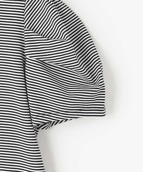 組曲 L(クミキョク オオキイサイズ)の「GIZAコットンタックスリーブ Tシャツ(Tシャツ/カットソー・レディース・ブラック系1/スモーキーグリーン系/アイボリー系/ブラック系・5/6/7)」の12枚目の写真