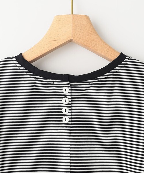 組曲 L(クミキョク オオキイサイズ)の「GIZAコットンタックスリーブ Tシャツ(Tシャツ/カットソー・レディース・ブラック系1/スモーキーグリーン系/アイボリー系/ブラック系・5/6/7)」の15枚目の写真