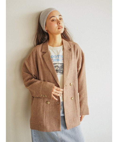 【関税込み】We11done オフホワイト ジャカード フーディ セール】Drop shoulder double jacket（テーラードジャケット