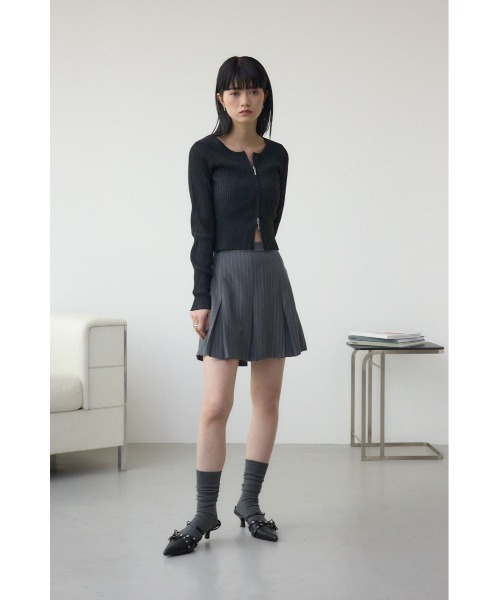 AZUL by moussy(アズールバイマウジー)の「プリーツミニスカートパンツ(スカート・レディース・ライトブラウン/ブラック/グレー系その他・FREE)」の15枚目の写真