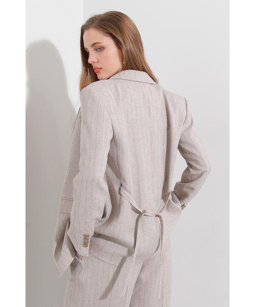 PINKY&DIANNE（ピンキーアンドダイアン）の「◆ストライプジャケット（テーラードジャケット・レディース・ベージュ系その他/ブルー系その他6・38/36）」の12枚目の写真