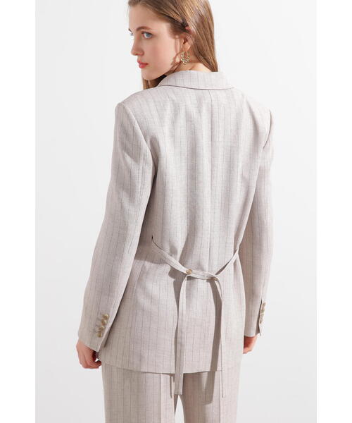 PINKY&DIANNE（ピンキーアンドダイアン）の「◆ストライプジャケット（テーラードジャケット・レディース・ベージュ系その他/ブルー系その他6・38/36）」の19枚目の写真