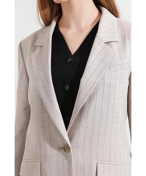 PINKY&DIANNE（ピンキーアンドダイアン）の「◆ストライプジャケット（テーラードジャケット・レディース・ベージュ系その他/ブルー系その他6・38/36）」の20枚目の写真