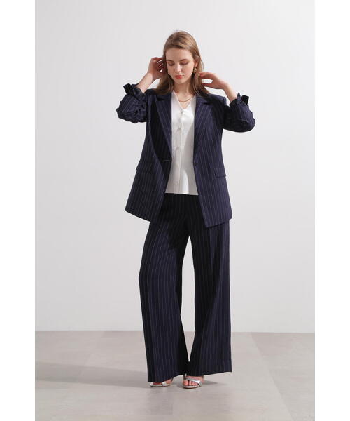 PINKY&DIANNE（ピンキーアンドダイアン）の「◆ストライプジャケット（テーラードジャケット・レディース・ベージュ系その他/ブルー系その他6・38/36）」の7枚目の写真