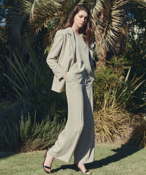 PINKY&DIANNE（ピンキーアンドダイアン）の「◆ストライプジャケット（テーラードジャケット・レディース・ベージュ系その他/ブルー系その他6・38/36）」の4枚目の写真