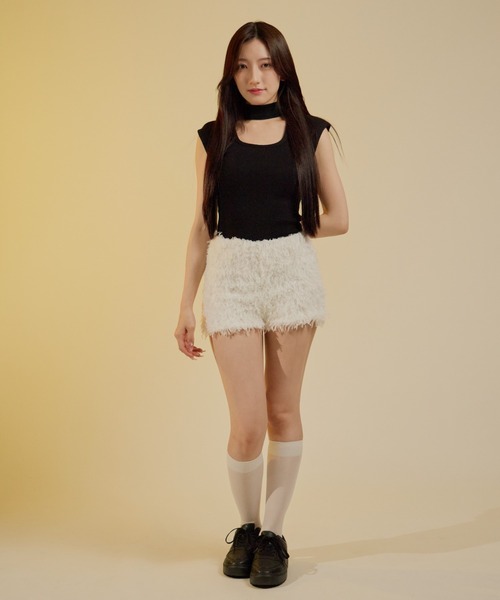tinkerend（ティンカーエンド）の「Fur Shorts / ファーショートパンツ