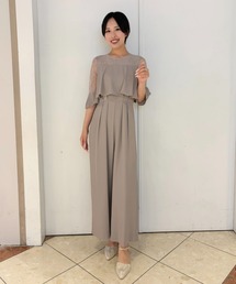 【Cupid Heart】結婚式用!レースヨーク切り替えオールインワンパンツ