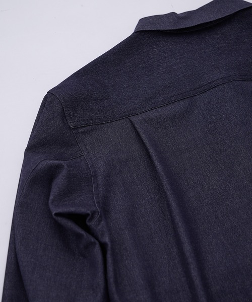 UNITED TOKYO(ユナイテッドトウキョウ)の「【大人気昨年SS完売アイテム】アウトラストデニム Gジャン 体温調節機能|伸縮性|春服|冬服|大人気|即完アイテム|通勤(デニムジャケット・メンズ・ダークインディゴブルー/ブラック/マルチ・1/2/3)」の9枚目の写真