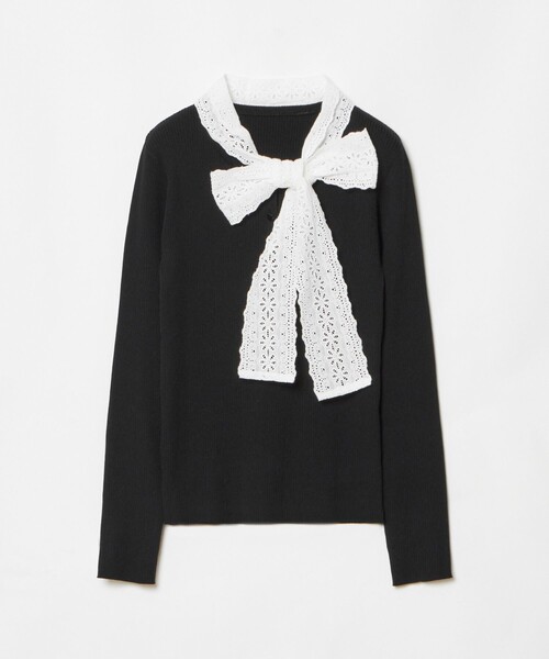 ニット セーター 「LOULOU WILLOUGHBY」シシュウボウタイリブプルオーバー レディース LOULOU WILLOUGHBY】シシュウボウタイリブプルオーバー