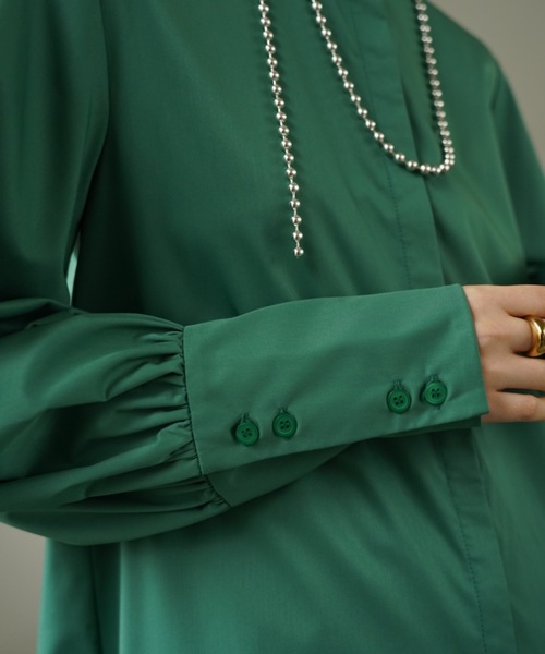 CIEL'AIR（シエルエアー）の「Layered Shirt Dress（シャツワンピース・レディース・グリーン・FREE）」の2枚目の写真