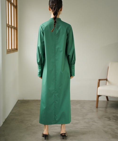 CIEL'AIR（シエルエアー）の「Layered Shirt Dress（シャツワンピース・レディース・グリーン・FREE）」の6枚目の写真